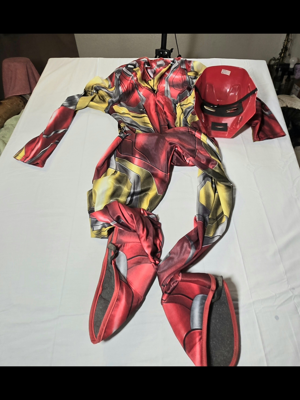 Rubie's Red and Gold Superhero Armor Costume with Mask - Picture 3 of 4